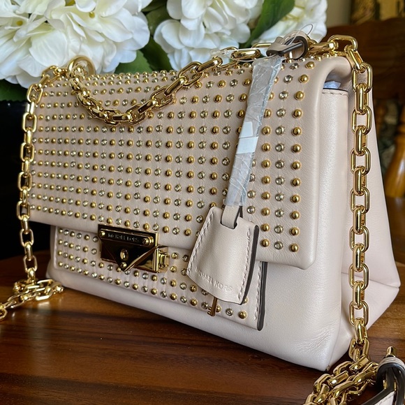 Micheal kors Studded Leather Chain Shoulder Bag - Picture 3 of 16